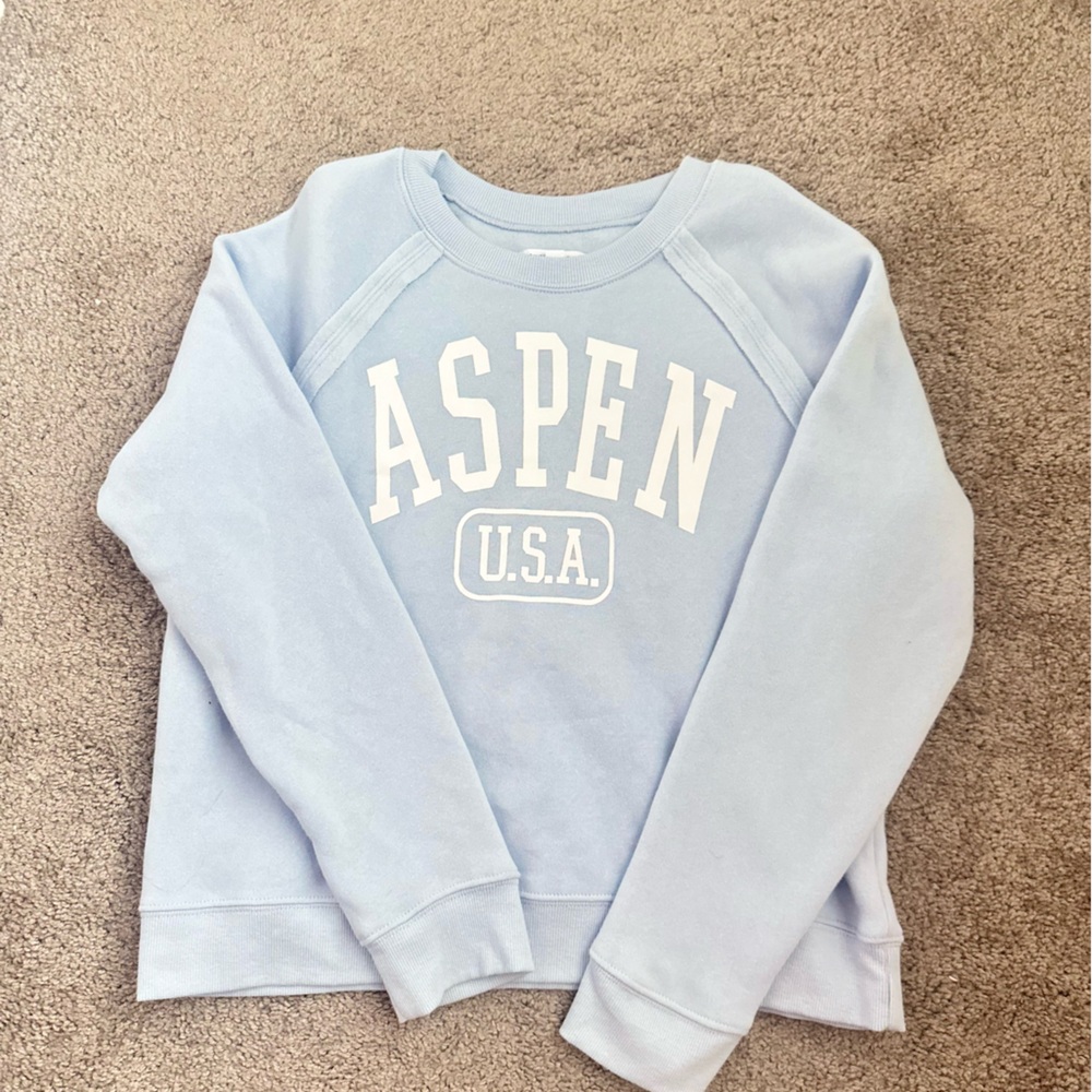 Grayson Threads Light-blue Aspen USA sweater